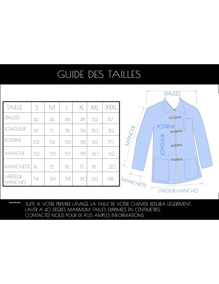 Chemise Bleu de Chine Coton léger