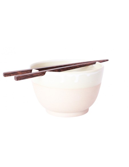 Bol à nouilles et baguettes - Ivoire