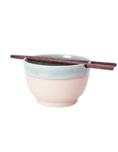 Bol à nouilles et baguettes - Blue Celadon 2