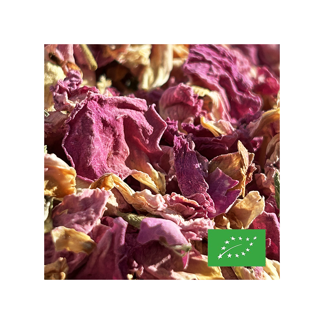 Organic Way Rose Petals Dried Rosa Centifolia - Pure, Edible & Fragrant for Tea | Organic & Kosher Certified | Raw, Vegan, Non GMO & Gluten Free | U