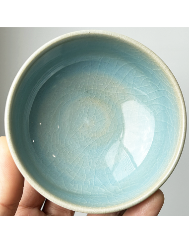 Tasse argile émaillée craquelée Ø9cm / h4.5cm
