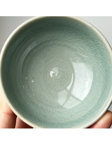 Tasse argile émaillée craquelée Ø9cm / h4.5cm