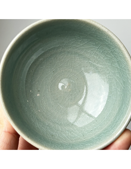 Tasse argile émaillée craquelée Ø9cm / h4.5cm