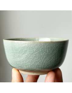Tasse argile émaillée craquelée Ø9cm / h4.5cm