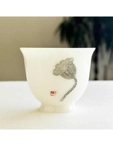 TASSE PORCELAINE "LOTUS" 5cl